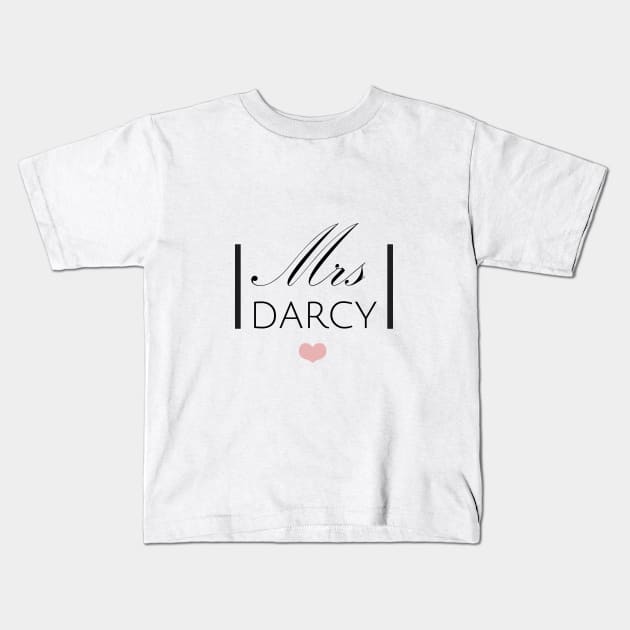 Mrs Darcy Kids T-Shirt by Lemondrop